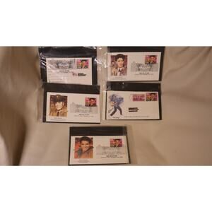 5) lot of Elvis Presley stamp FDC First Day of Issue envelopes, January 8, 1993